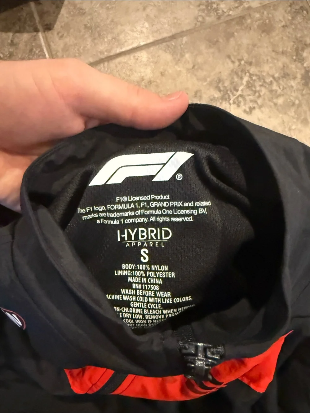 🍗Formula 1 kids Black & Red Racing Zip Jacket